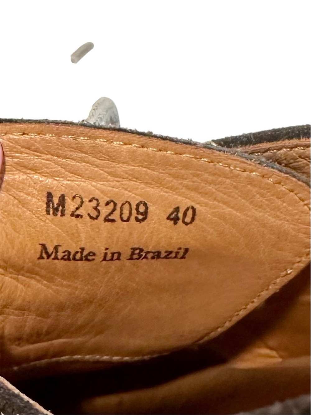 Men's Dark Brown Suede Derby Shoes w/Contrast Stitching & Laces Brazil 40 US 8-9 - Picture 2 of 12